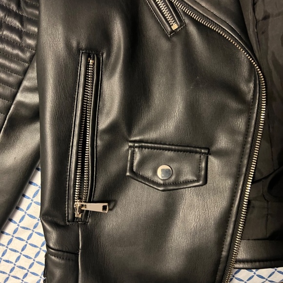 Zara leather biker jacket - Picture 3 of 4